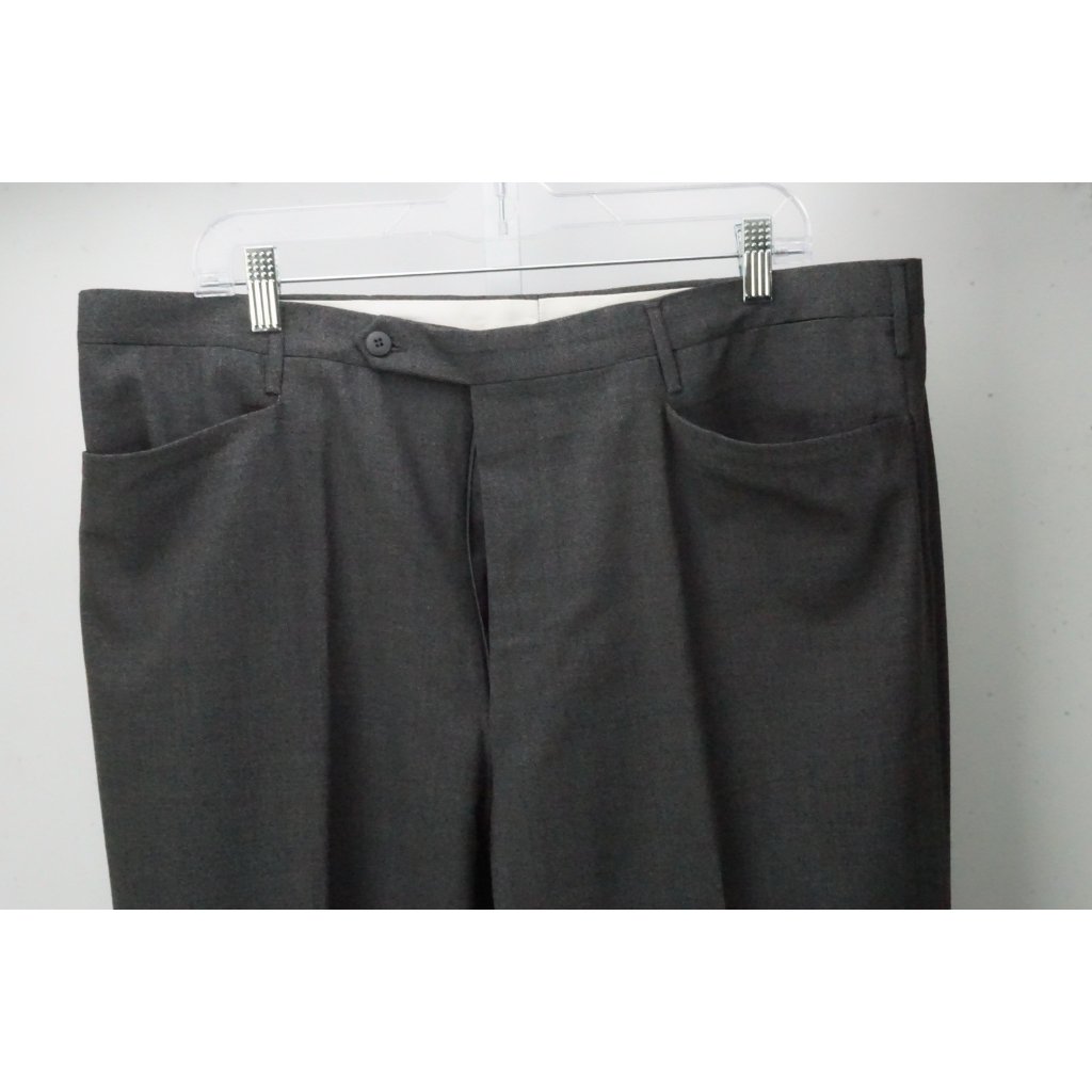 Rota Gray Woven Wool Dress Pants Trousers 56 Eu Brand New